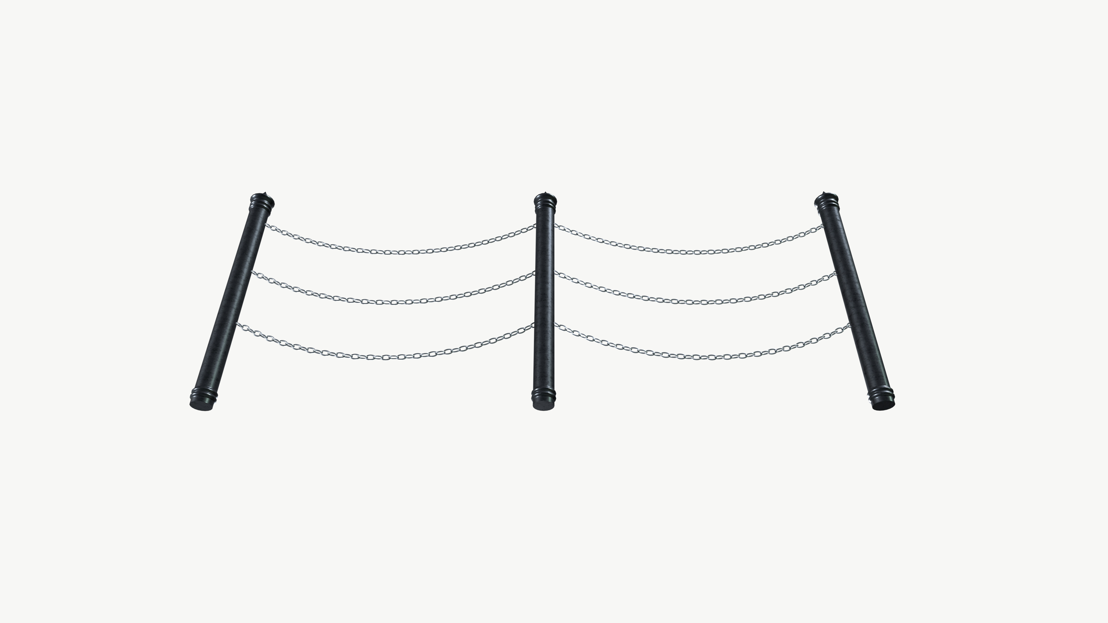 Chain barricade 3D model_5