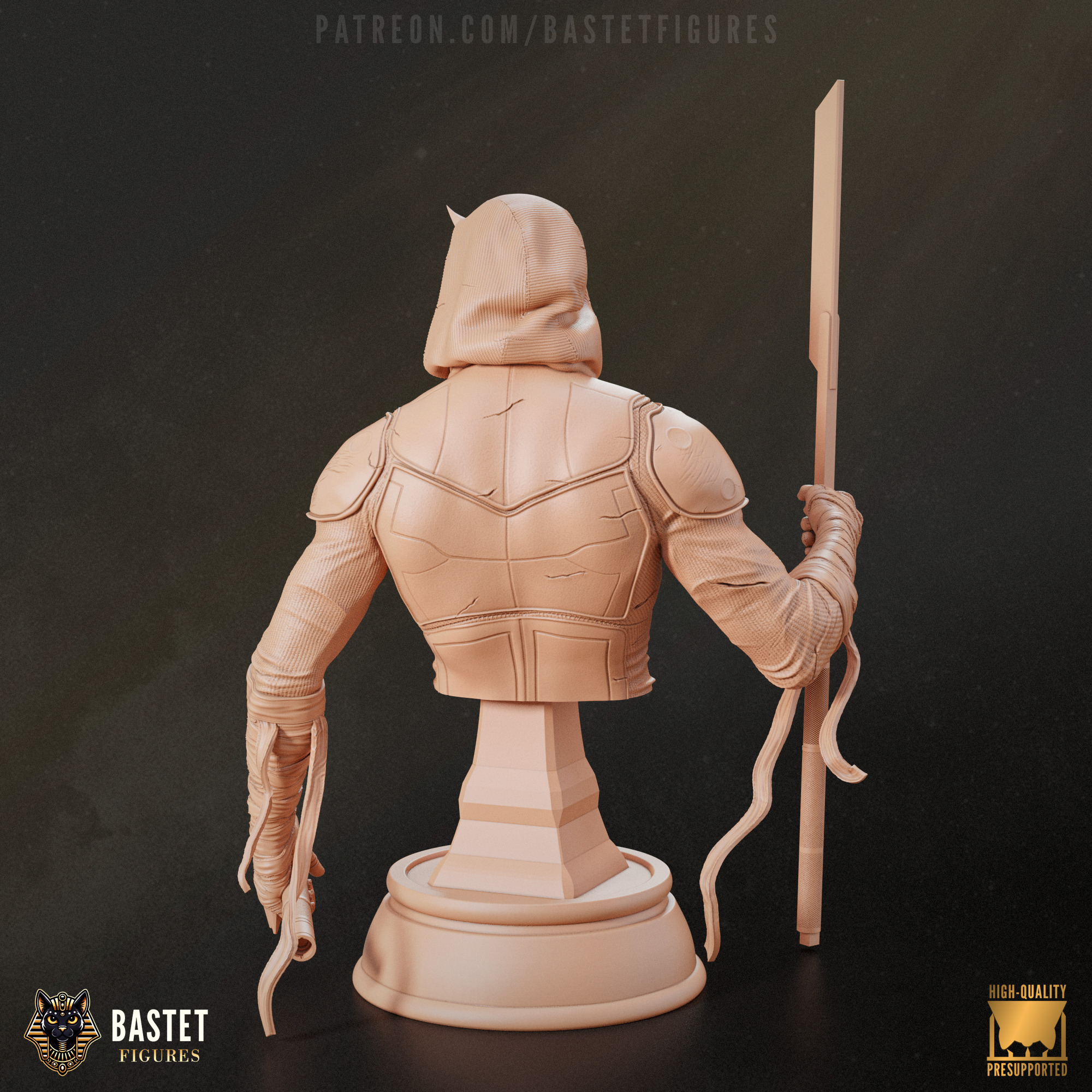 Daredevil Bust I Marvel 3D print model_1