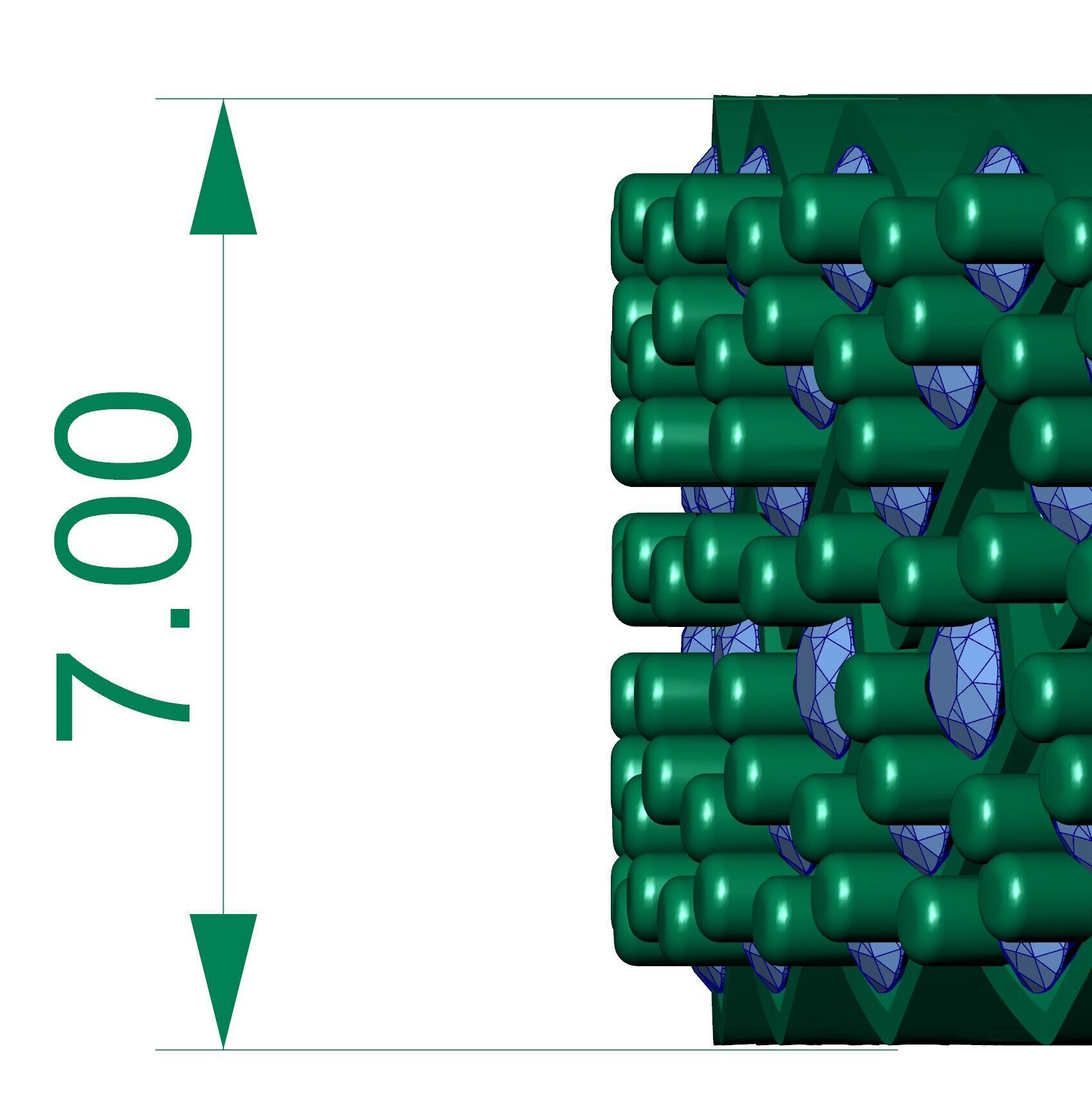 7MM 2 in 1 Spiral Antique Diamond Cuban Bracelet 3D Model 3D print model_2