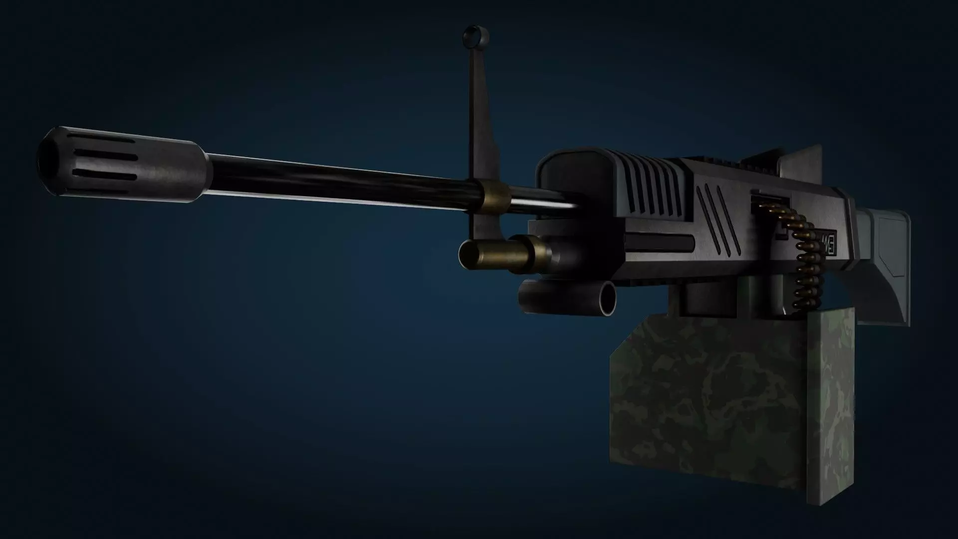 Heavy Machine Gun - Game Ready - PBR Low-poly 3D model