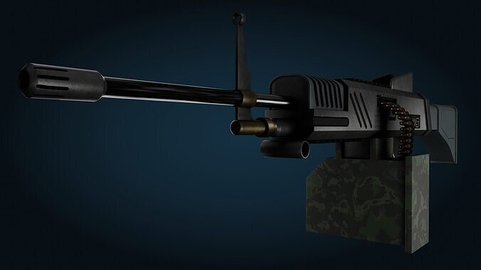 Heavy Machine Gun  - Game Ready - PBR Low-poly 3D model