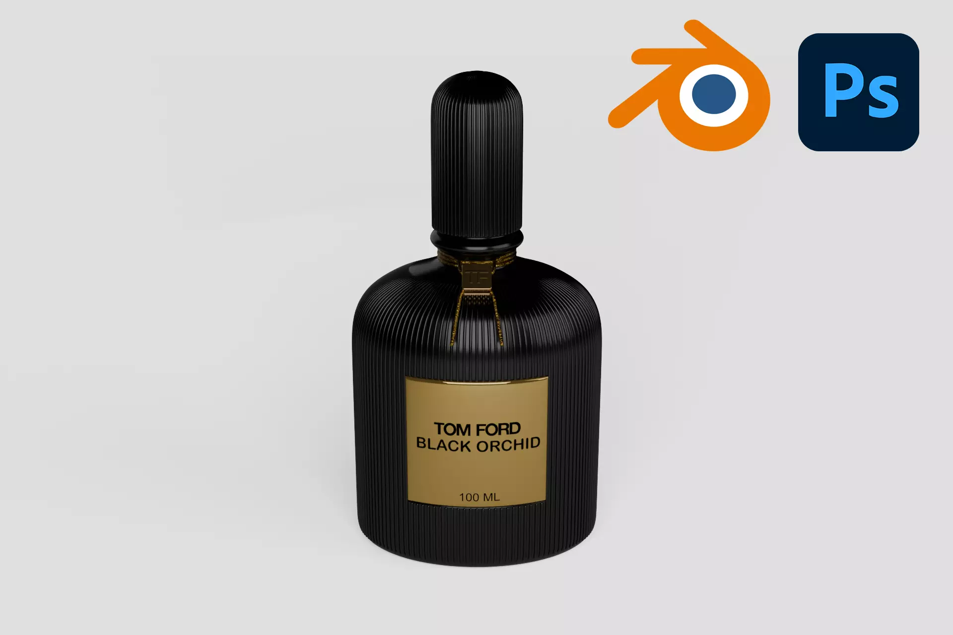 Tom Ford Orchid black perfume Free low-poly 3D model_0