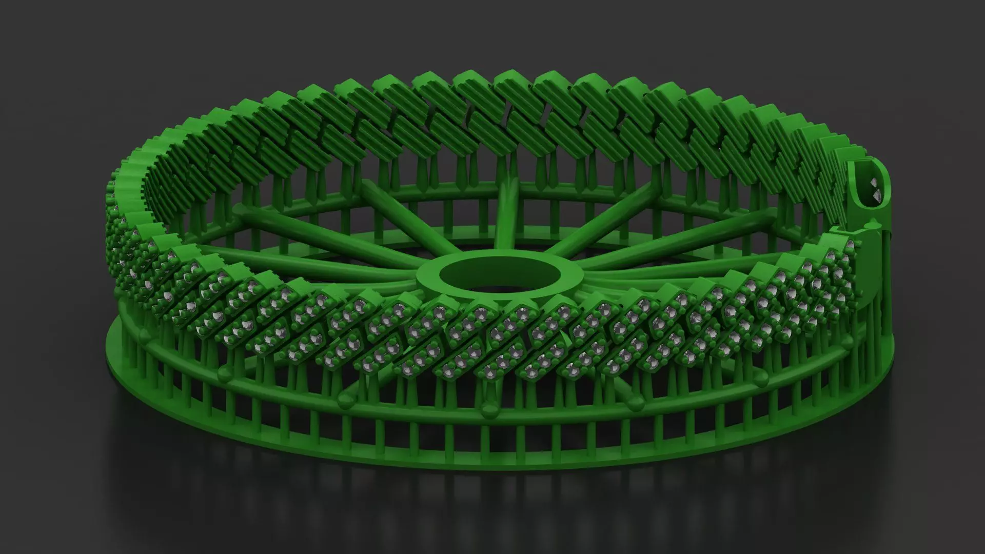 8MM 2 in 1 Spiral Antique Diamond Cuban Bracelet 3D Model 3D print model_0