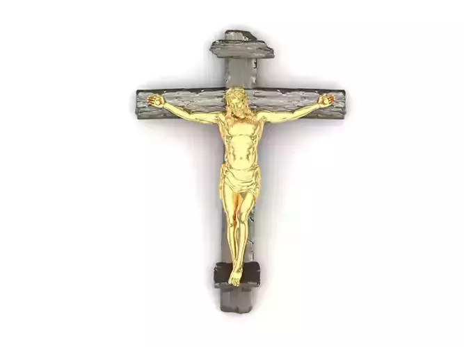 Jesus Christ Cross Realistic 3D Pendant  3D print model