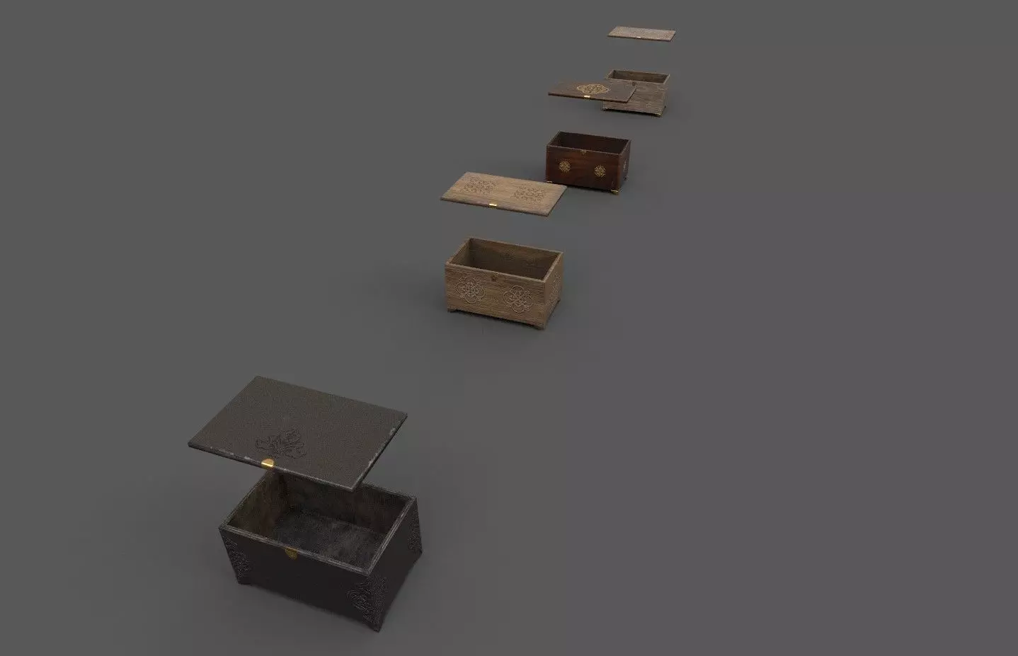Chests pack 3D model_0