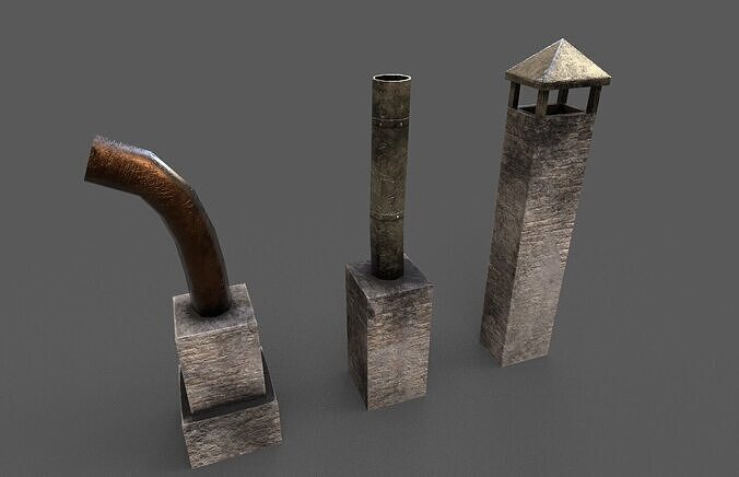 Chimney Low-poly 3D model