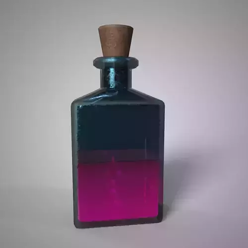 Enchanted Elixir Pink Love Charm Potion Game-Ready Fantasy Asset