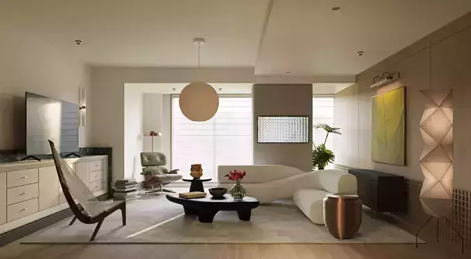 modern living room interior scenes 16