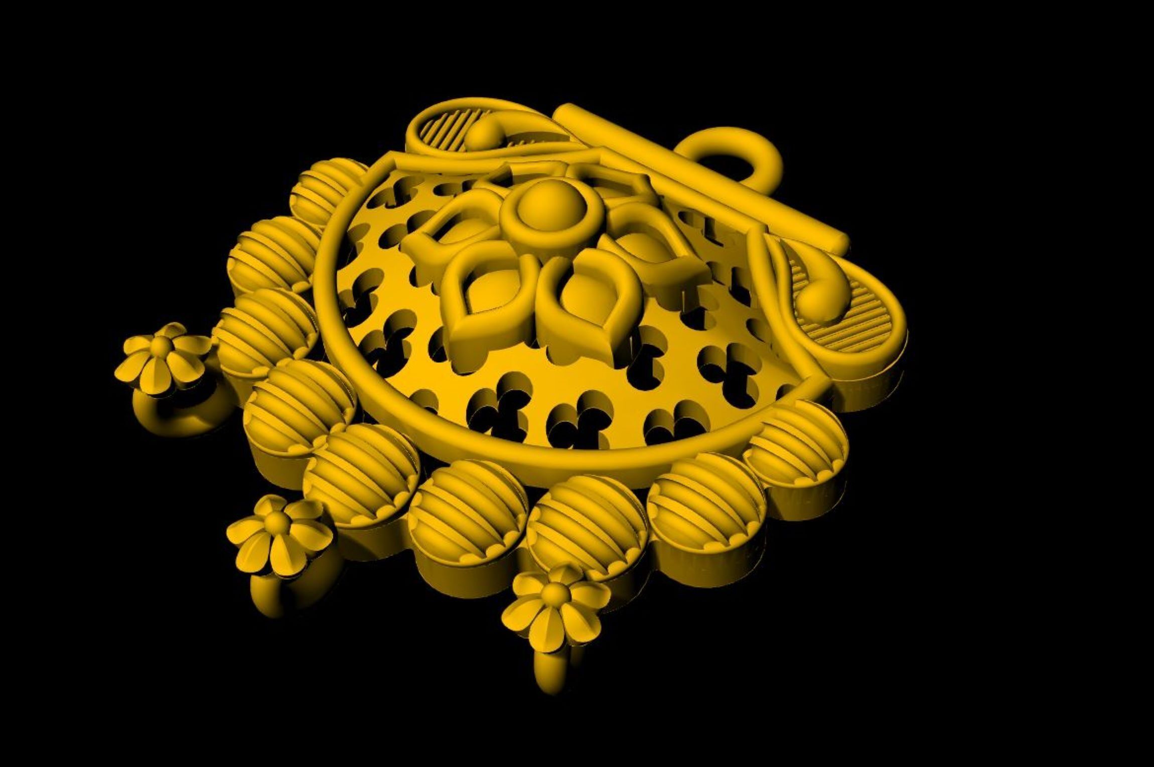 Designer Matt Pendant - 0098 3D print model_5