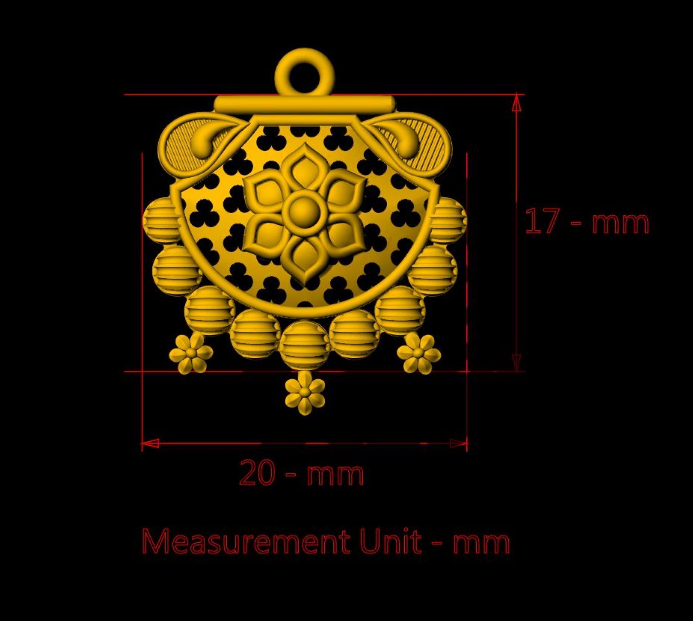 Designer Matt Pendant - 0098 3D print model_1