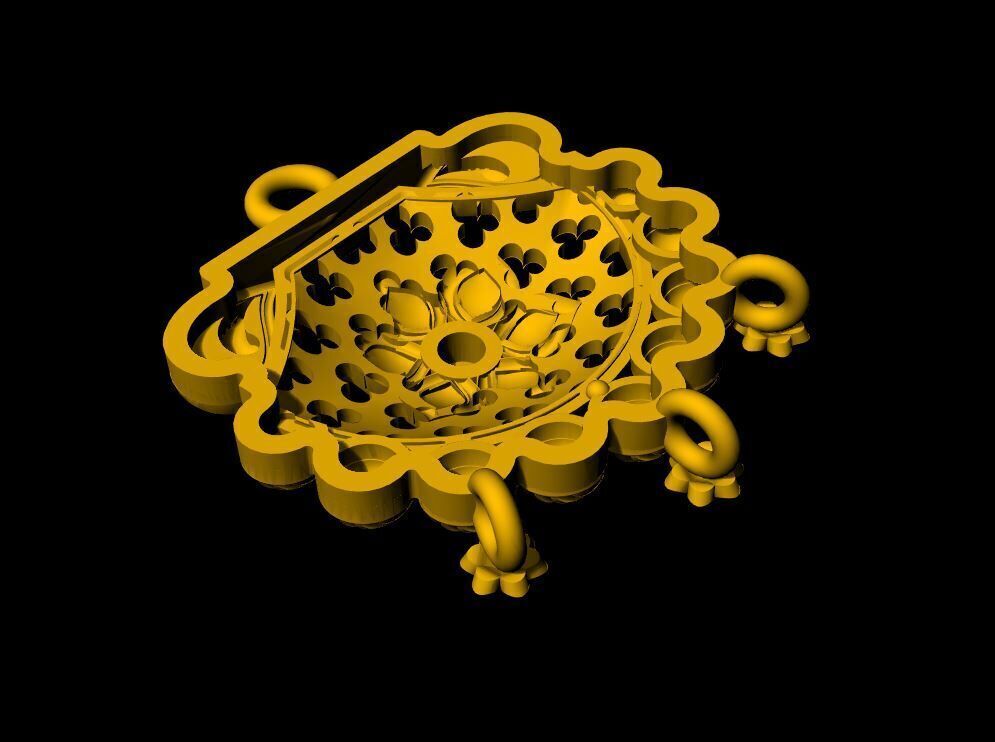 Designer Matt Pendant - 0098 3D print model_8