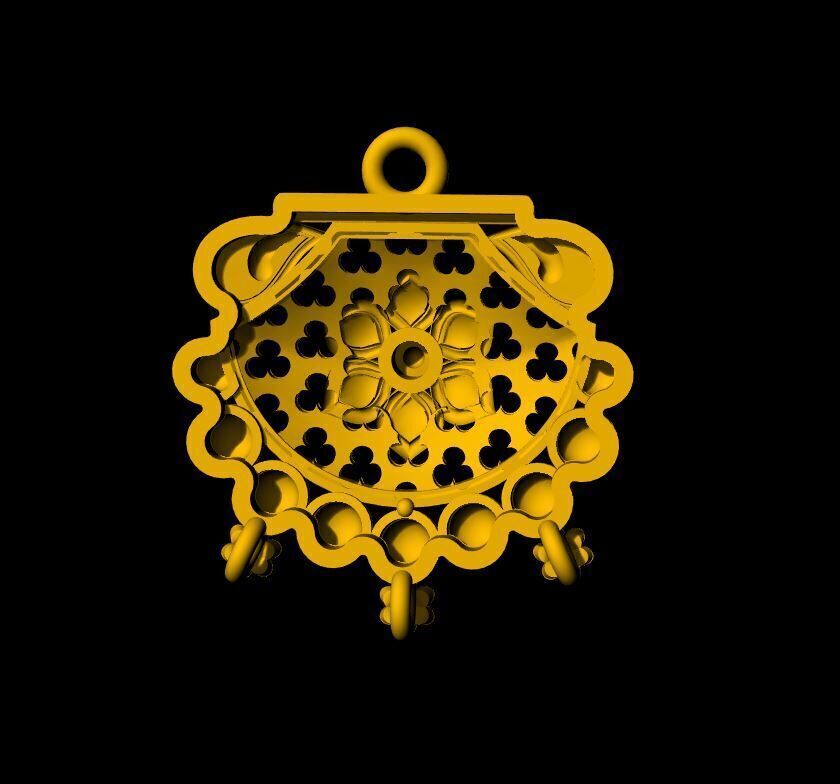 Designer Matt Pendant - 0098 3D print model_7