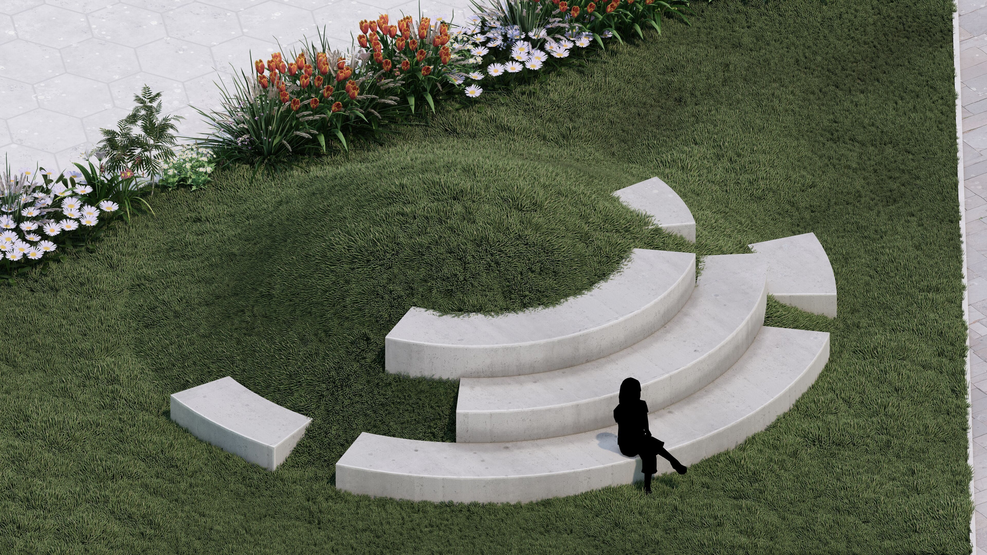 Modern Urban and Educational Landscape Architecture Pack 3D Model Collection_46