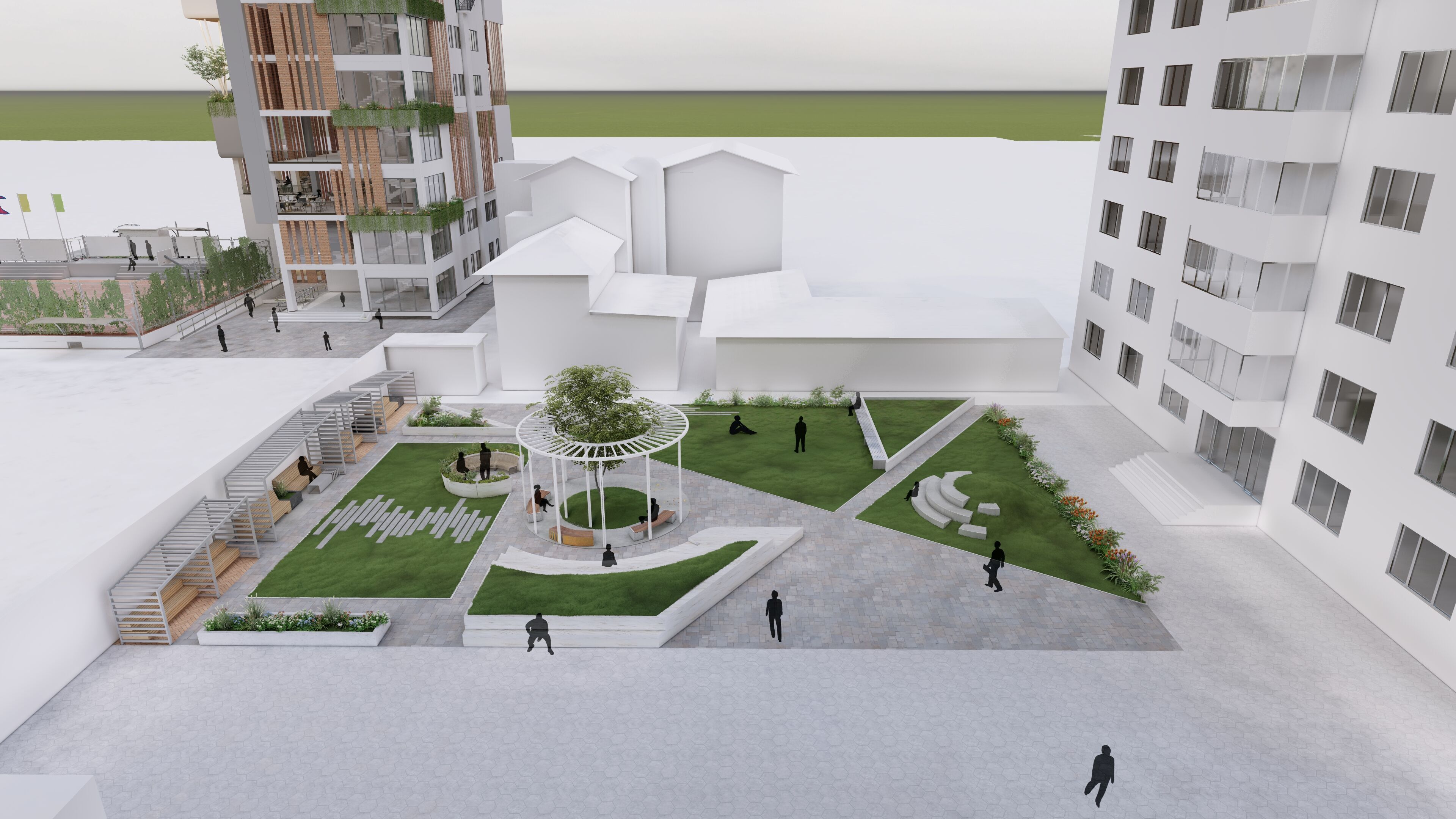 Modern Urban and Educational Landscape Architecture Pack 3D Model Collection_31