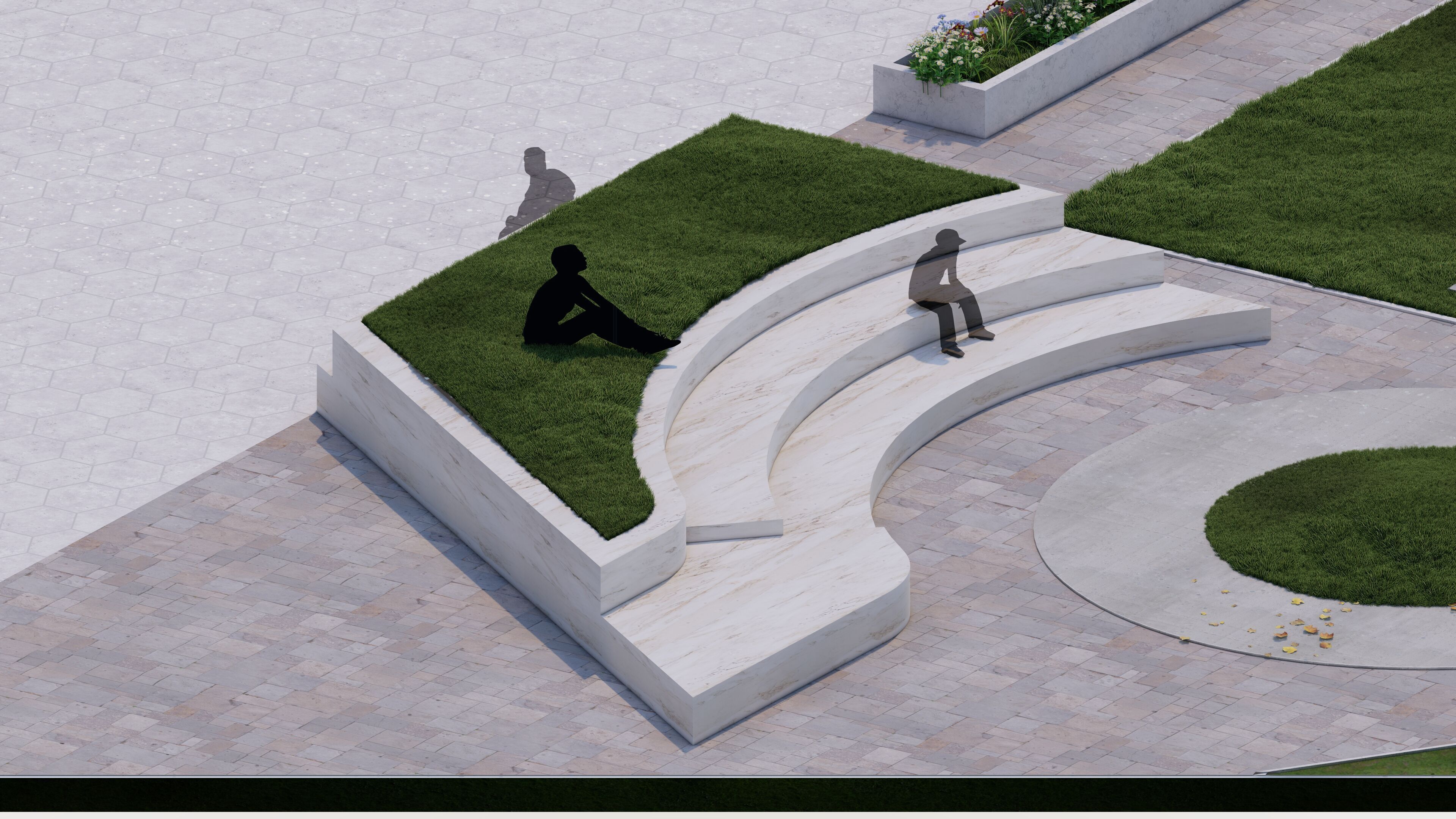 Modern Urban and Educational Landscape Architecture Pack 3D Model Collection_41