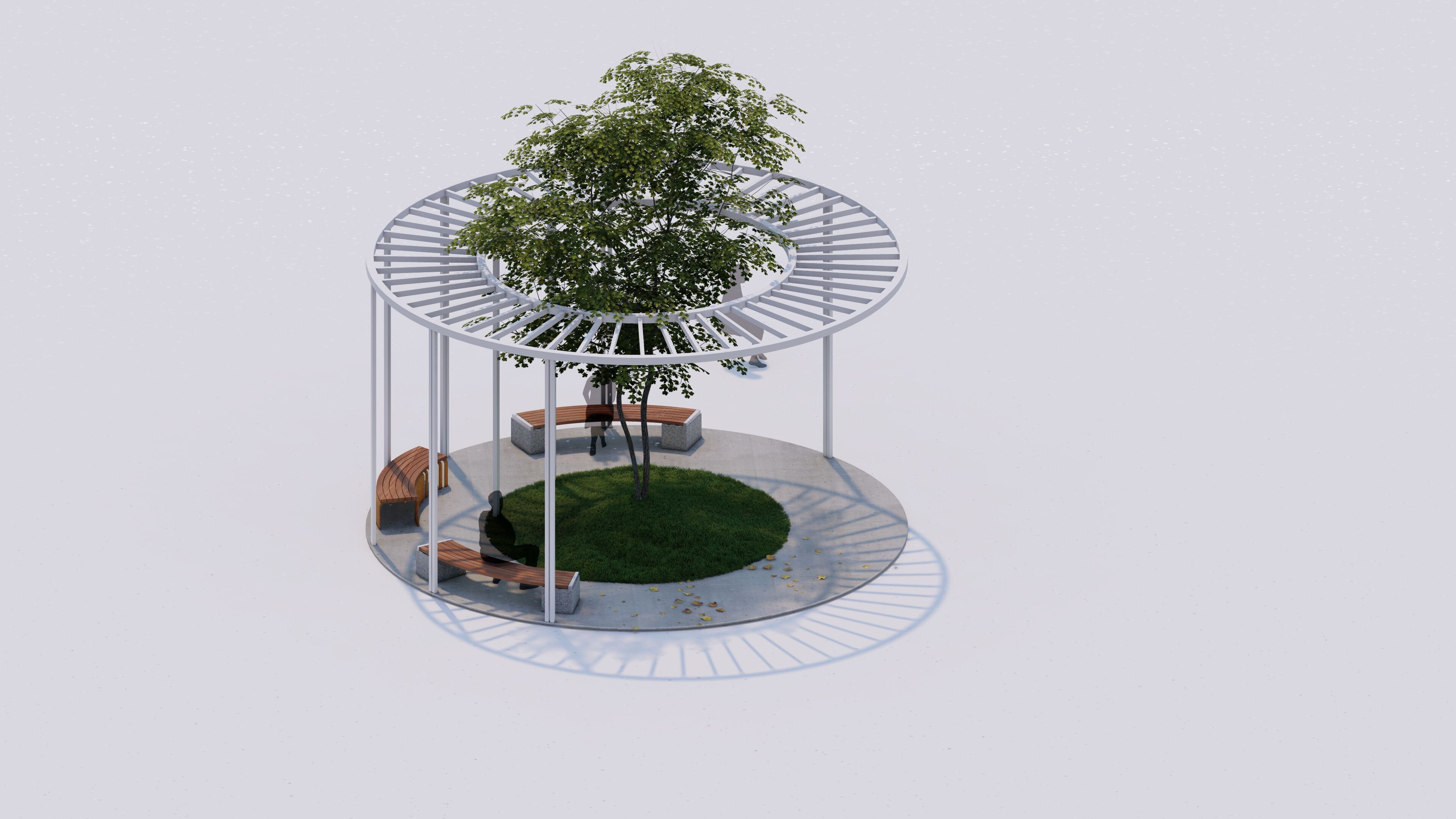 Modern Urban and Educational Landscape Architecture Pack 3D Model Collection_35