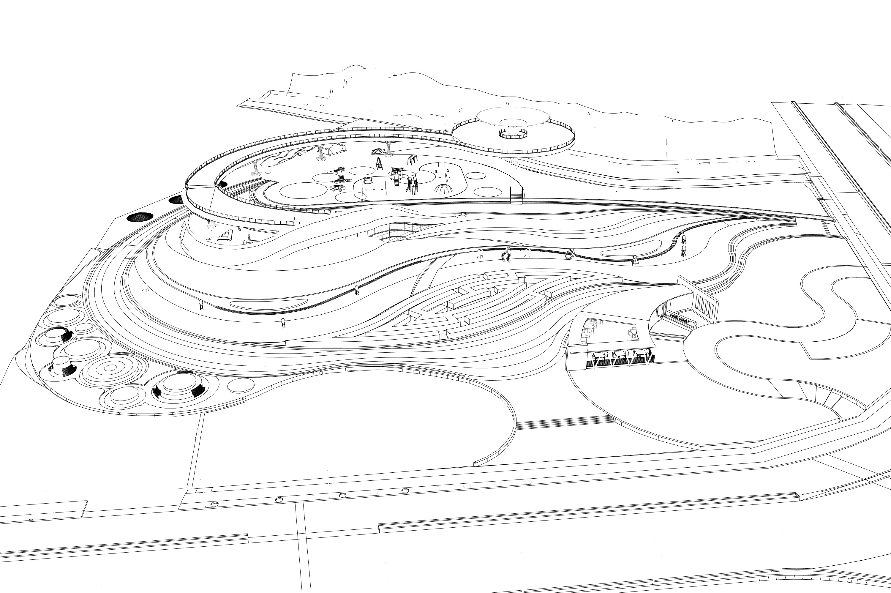 Modern Urban and Educational Landscape Architecture Pack 3D Model Collection_4