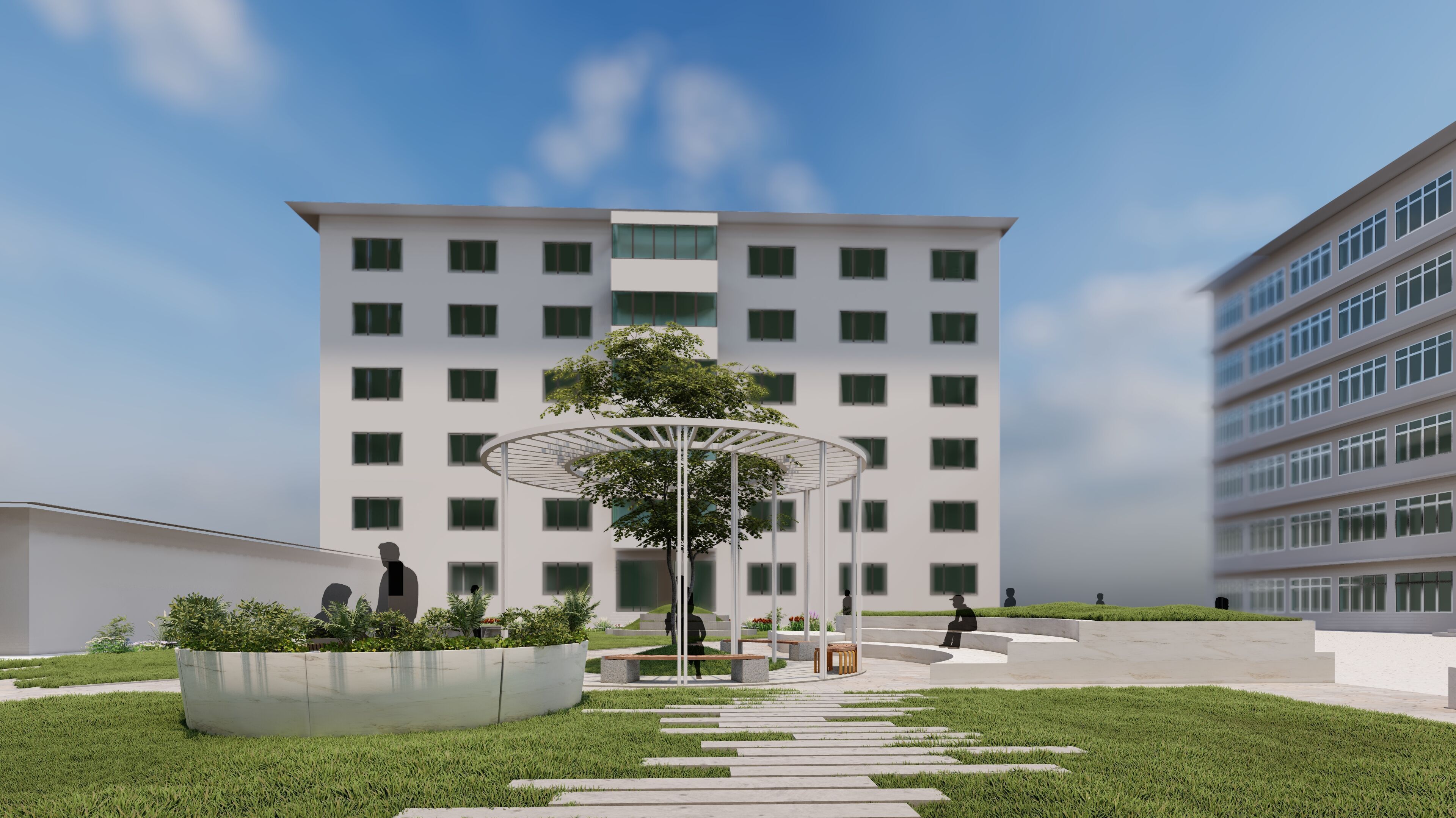 Modern Urban and Educational Landscape Architecture Pack 3D Model Collection_38