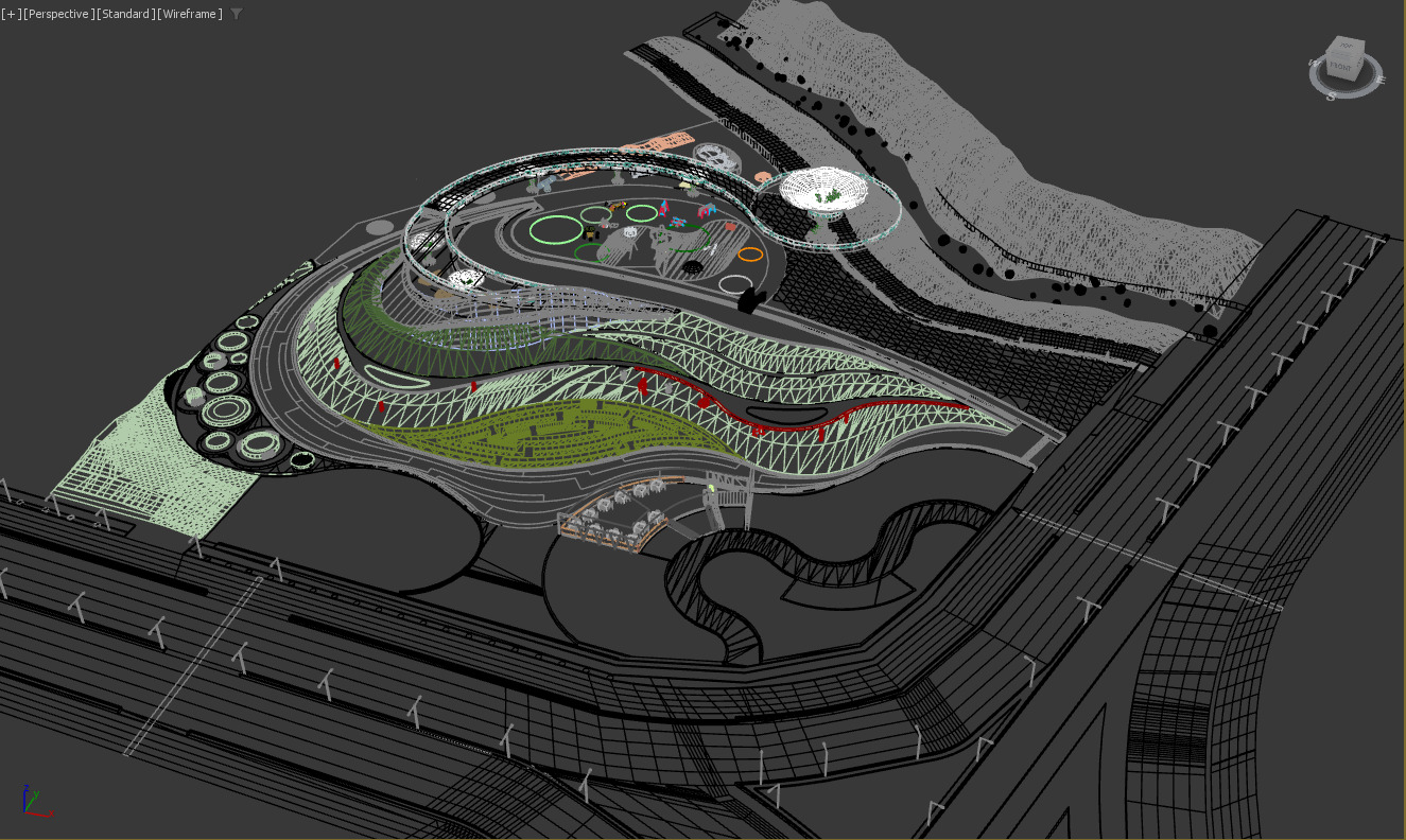 Modern Urban and Educational Landscape Architecture Pack 3D Model Collection_3