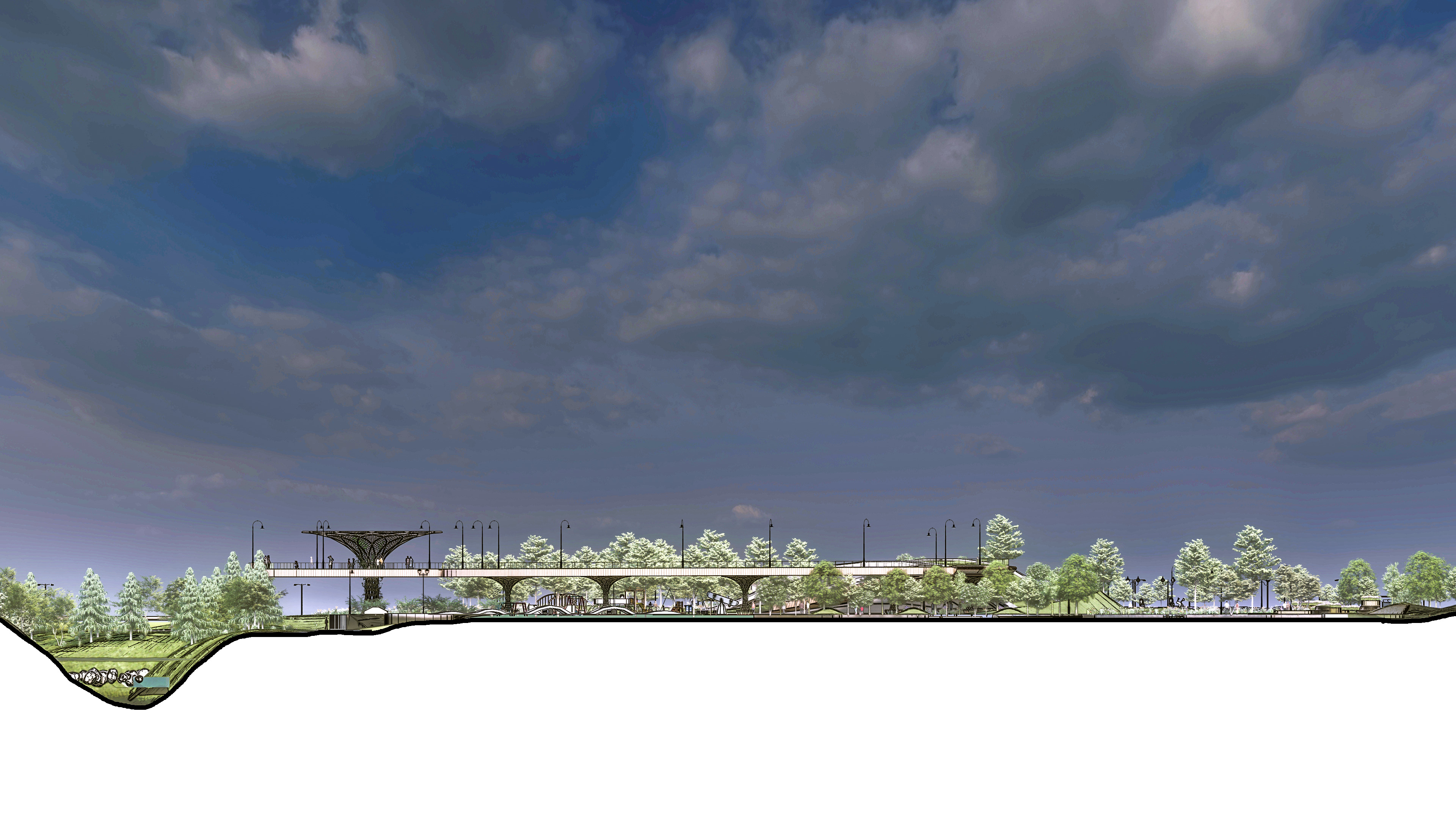 Modern Urban and Educational Landscape Architecture Pack 3D Model Collection_10