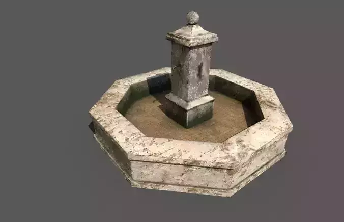 Old Font Low-poly 3D model