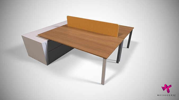 Workstation Table Low-poly 3D model