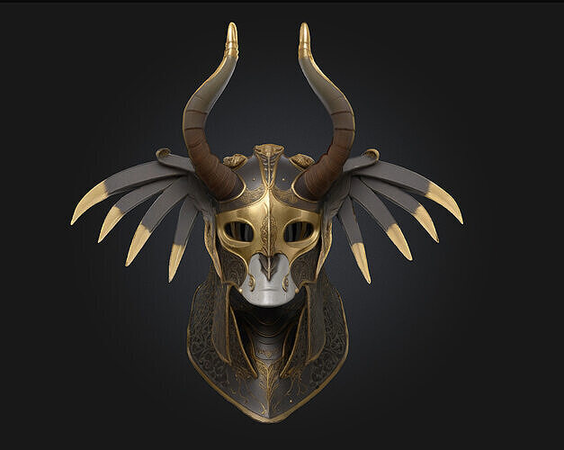 The Horned Sentinel  Silent Watcher of War and Wilderness 3D model