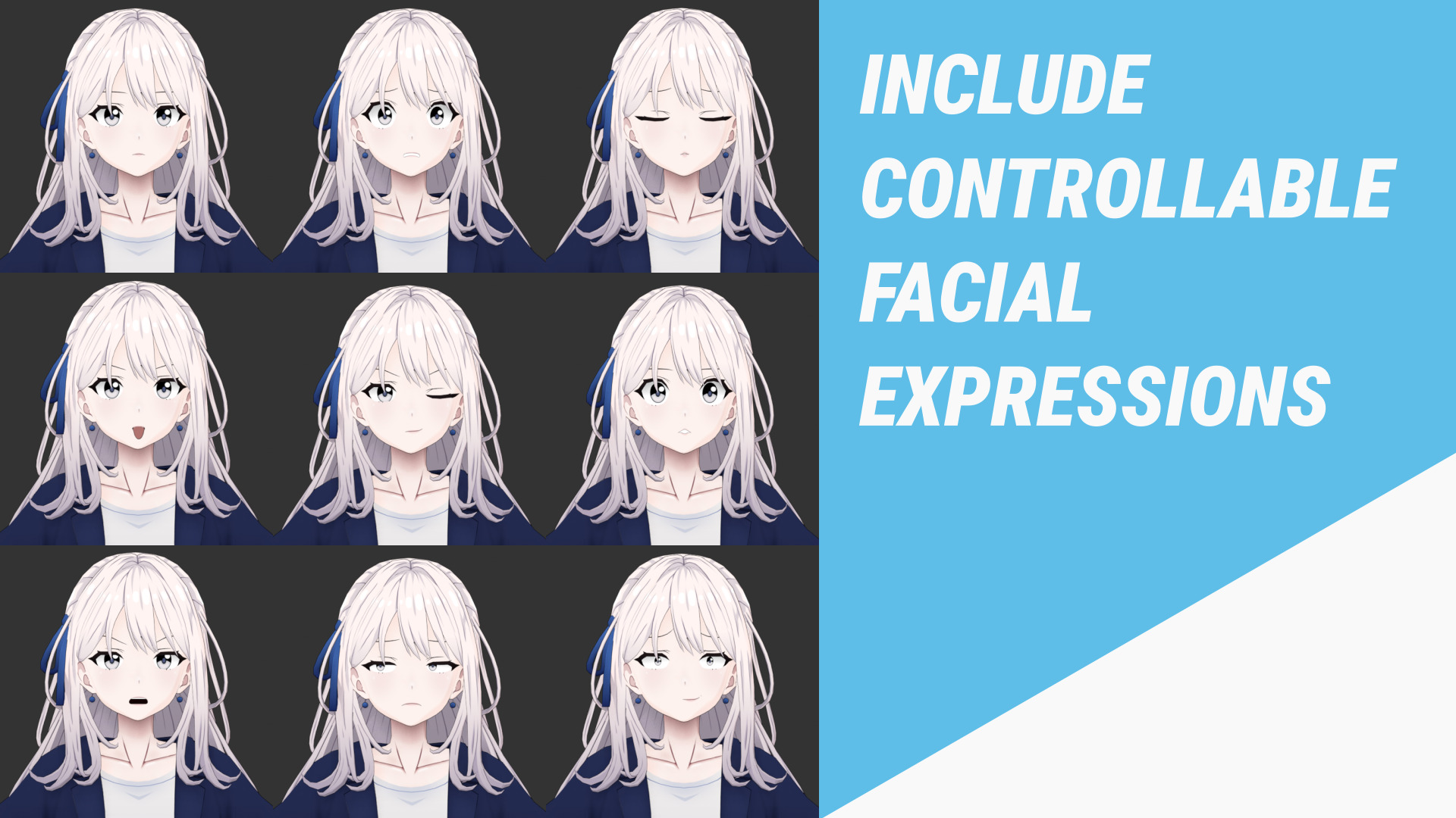 Charlotte - Fully Rigged Anime Girl Blender Low-Poly 3D Model Low-poly 3D model_1