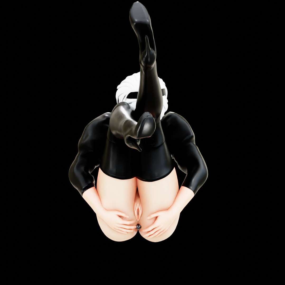 2B ANIME GIRL SHOW ANAL PLUG UNDER VAGINA PRINT MODEL 3D print model_11