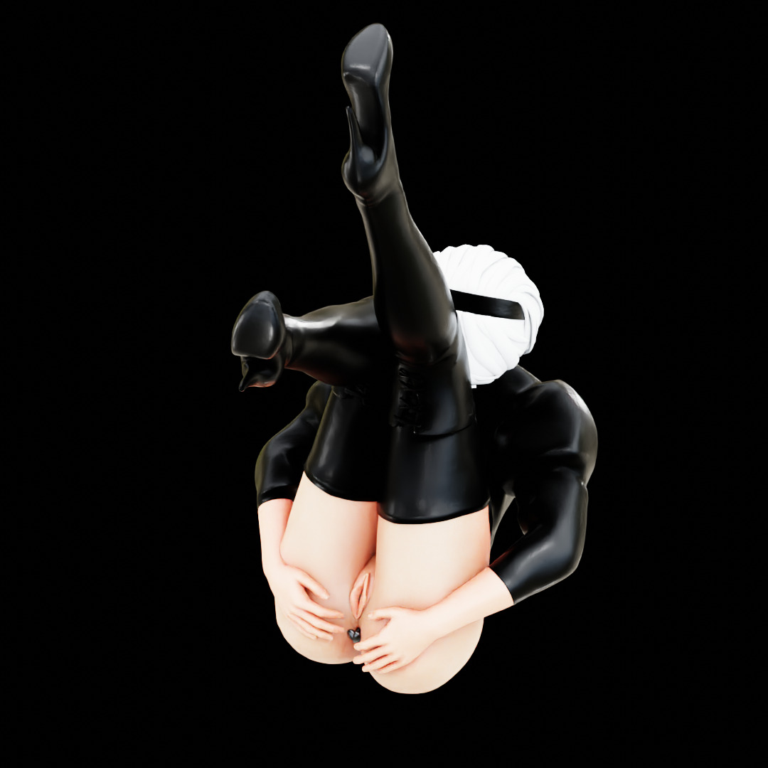 2B ANIME GIRL SHOW ANAL PLUG UNDER VAGINA PRINT MODEL 3D print model_6