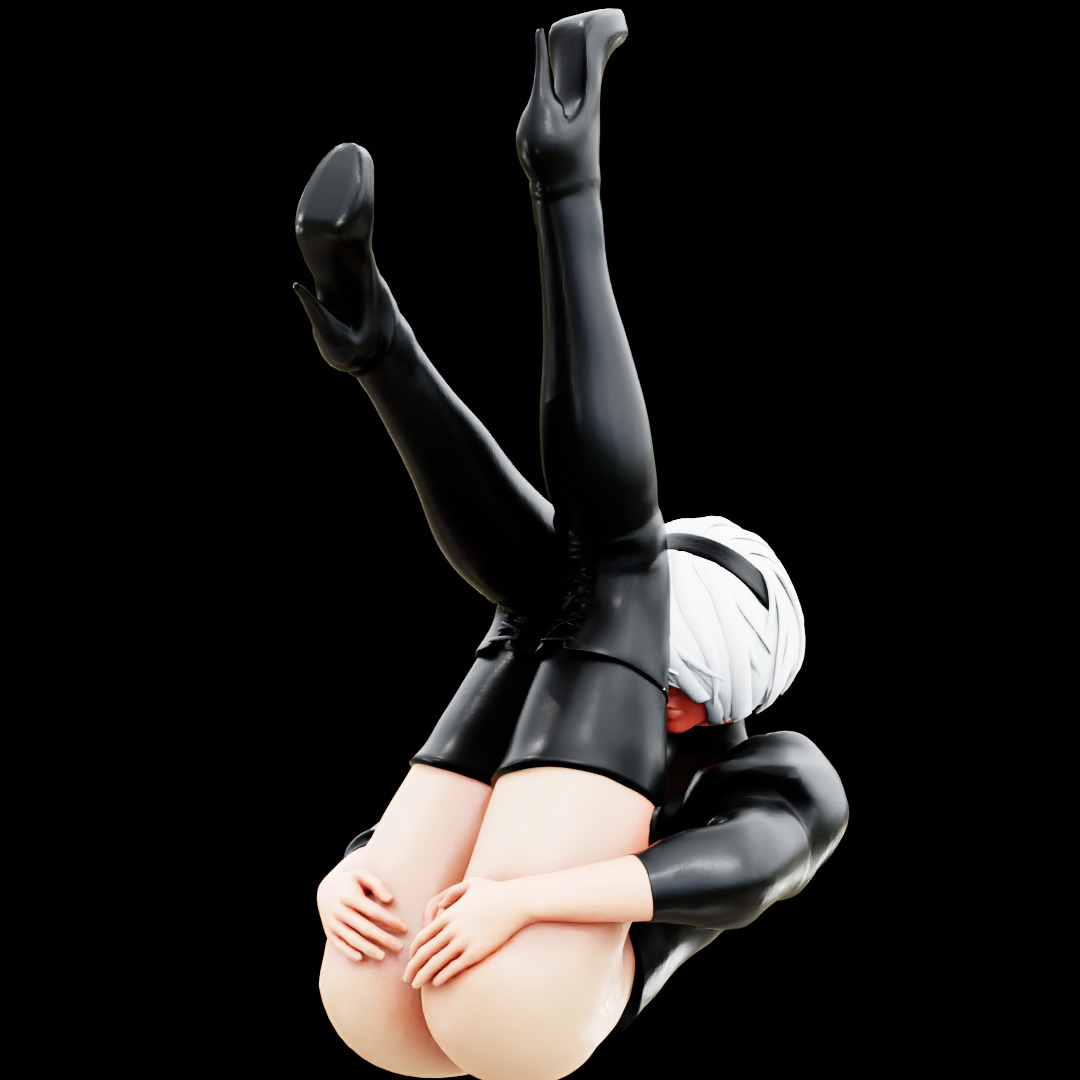 2B ANIME GIRL SHOW ANAL PLUG UNDER VAGINA PRINT MODEL 3D print model_4