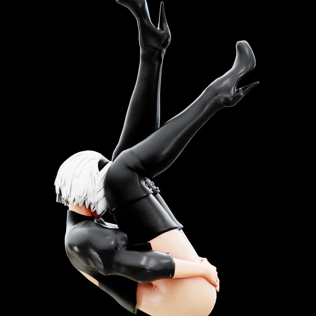 2B ANIME GIRL SHOW ANAL PLUG UNDER VAGINA PRINT MODEL 3D print model_2