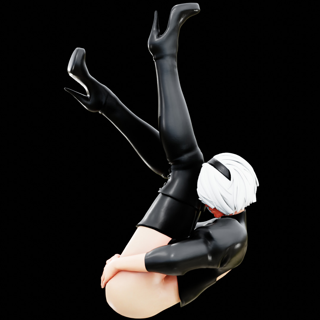 2B ANIME GIRL SHOW ANAL PLUG UNDER VAGINA PRINT MODEL 3D print model_3