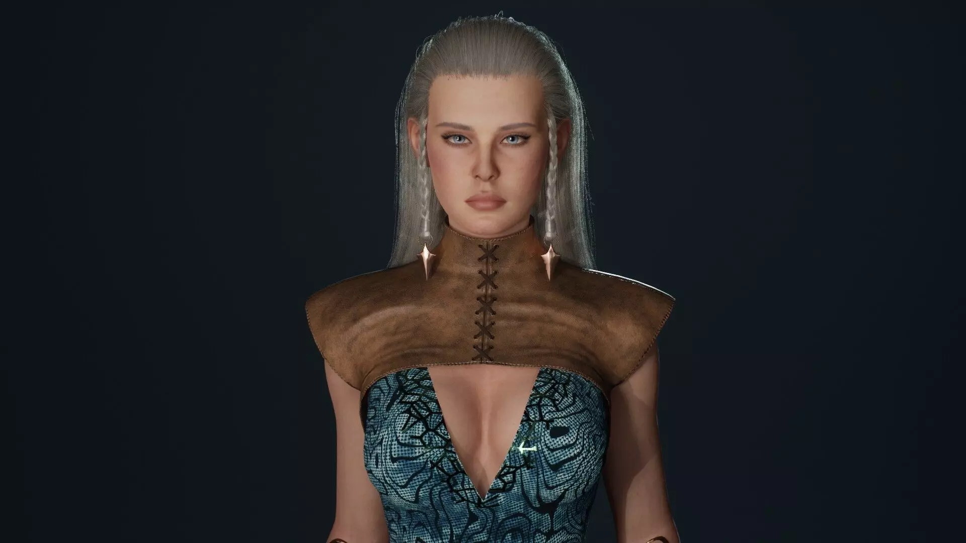 Sorceress Low-poly 3D model_12