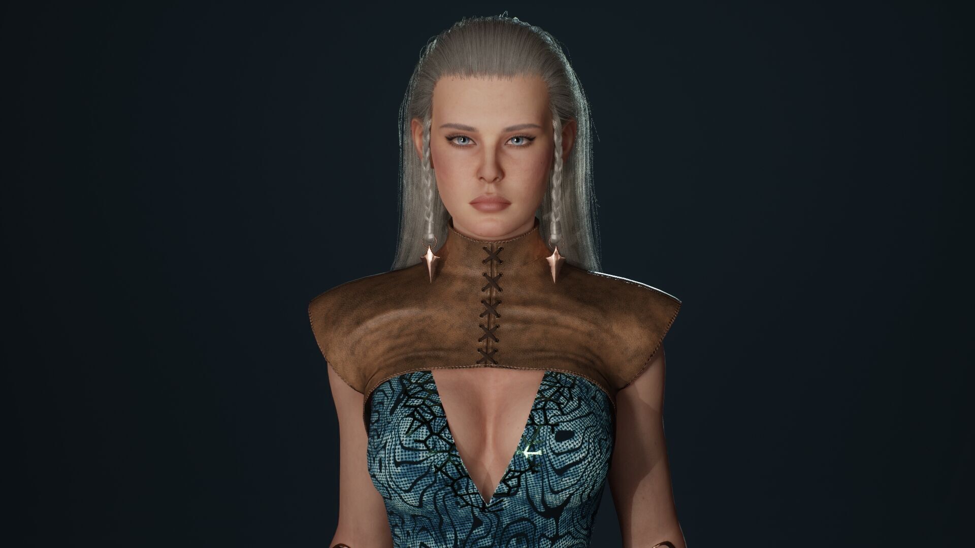 Sorceress Low-poly 3D model_0