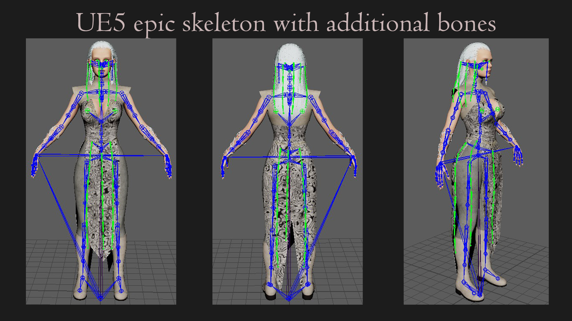 Sorceress Low-poly 3D model_7