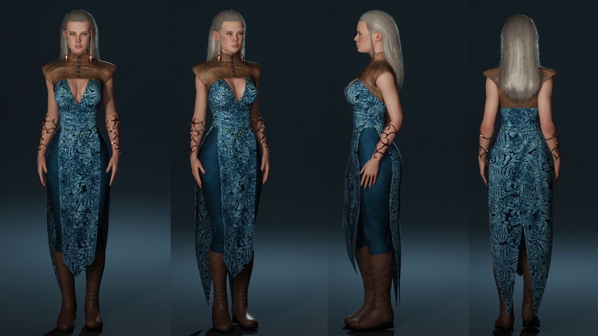 Sorceress Low-poly 3D model_2