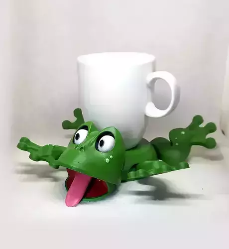frog cup holder No Supports needed 3D print model