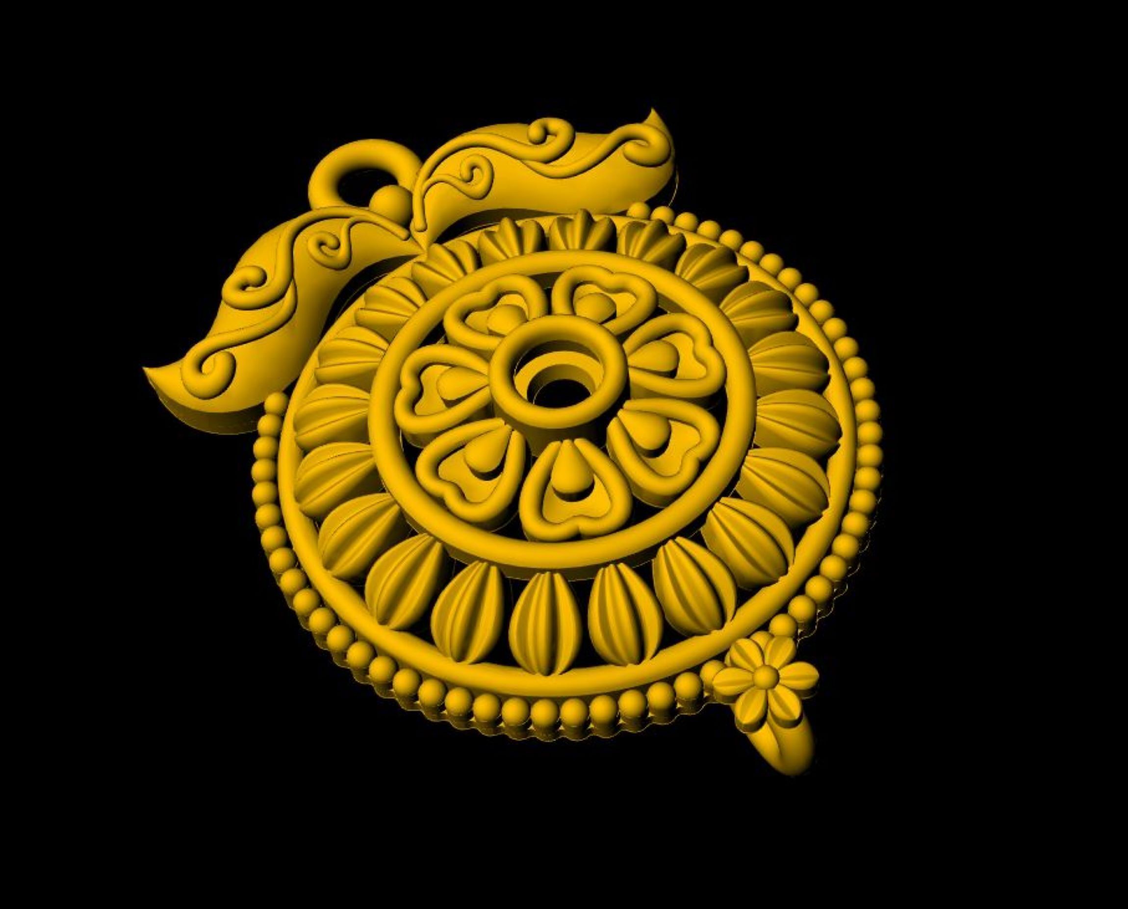 Designer Matt Pendant - 0099 3D print model_5