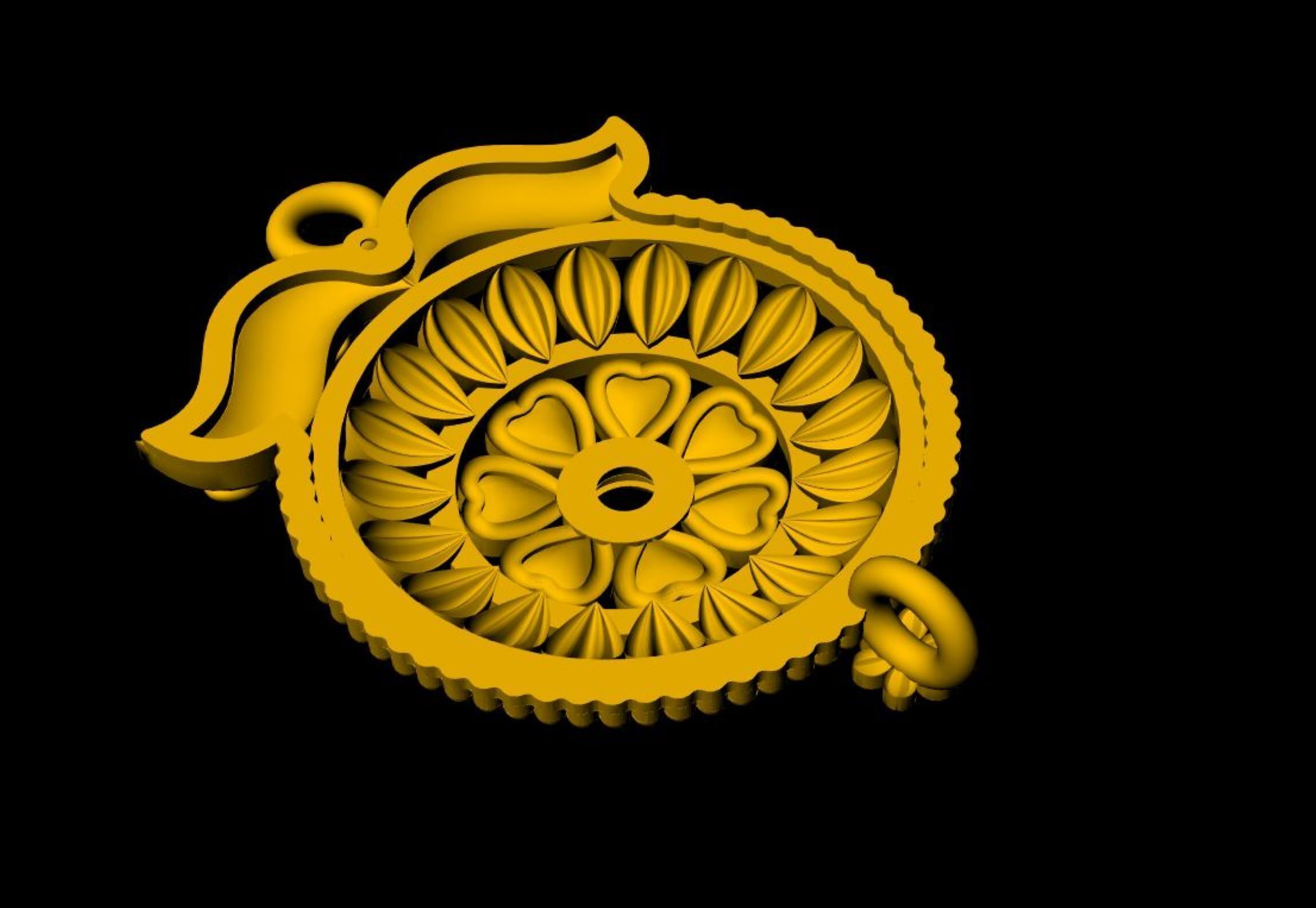 Designer Matt Pendant - 0099 3D print model_6