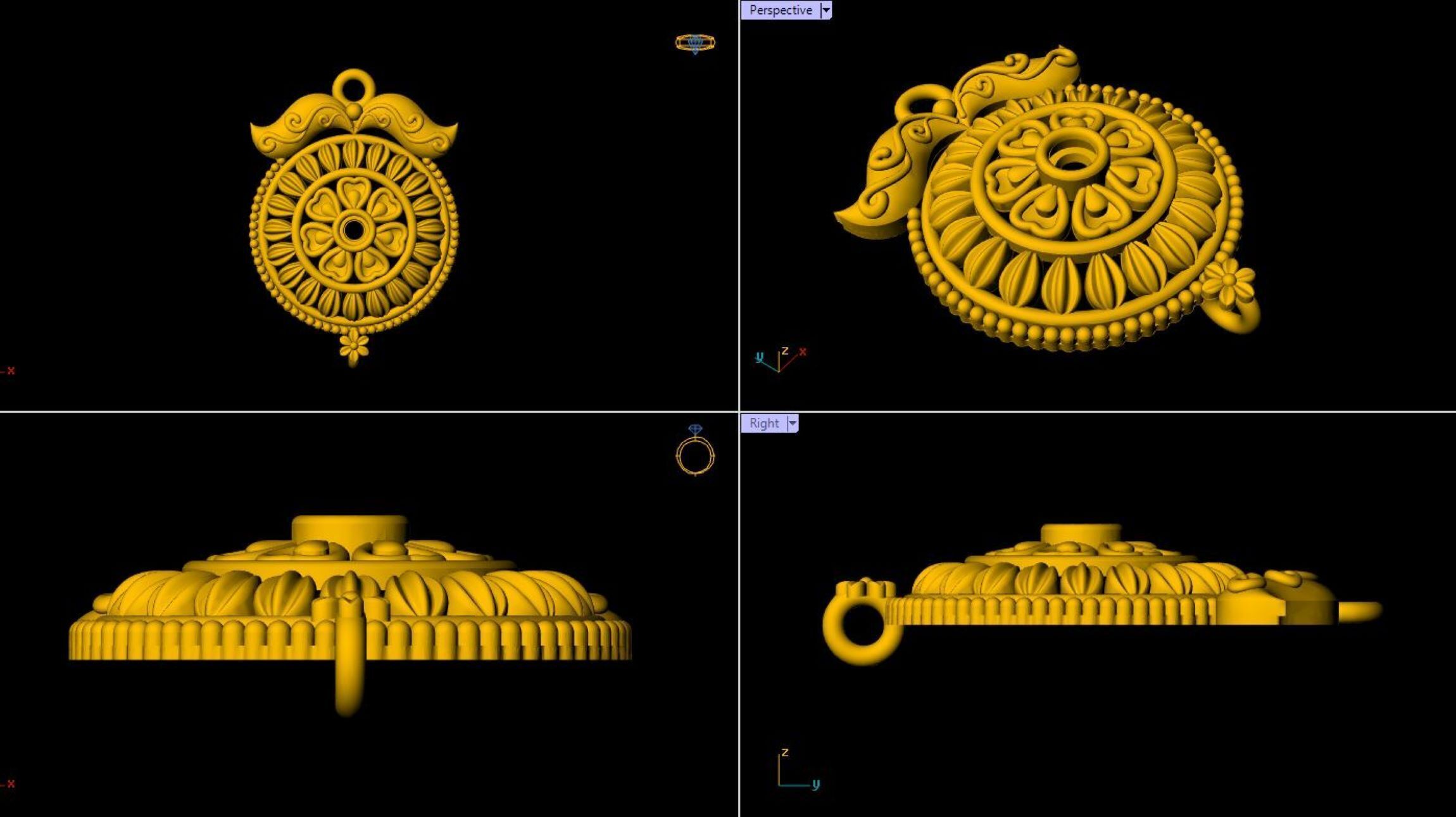 Designer Matt Pendant - 0099 3D print model_2