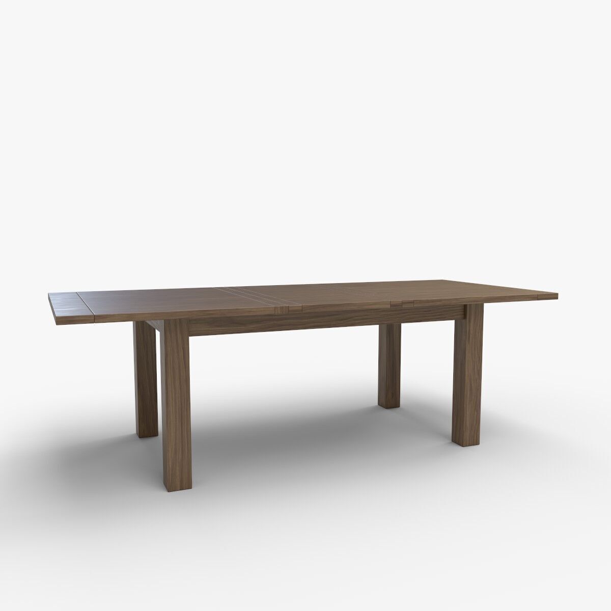 Egremt Driftwood Extendable Solid Wood Dining Table 3D model_11