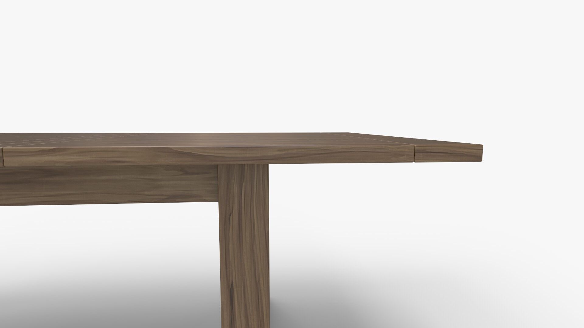 Egremt Driftwood Extendable Solid Wood Dining Table 3D model_7