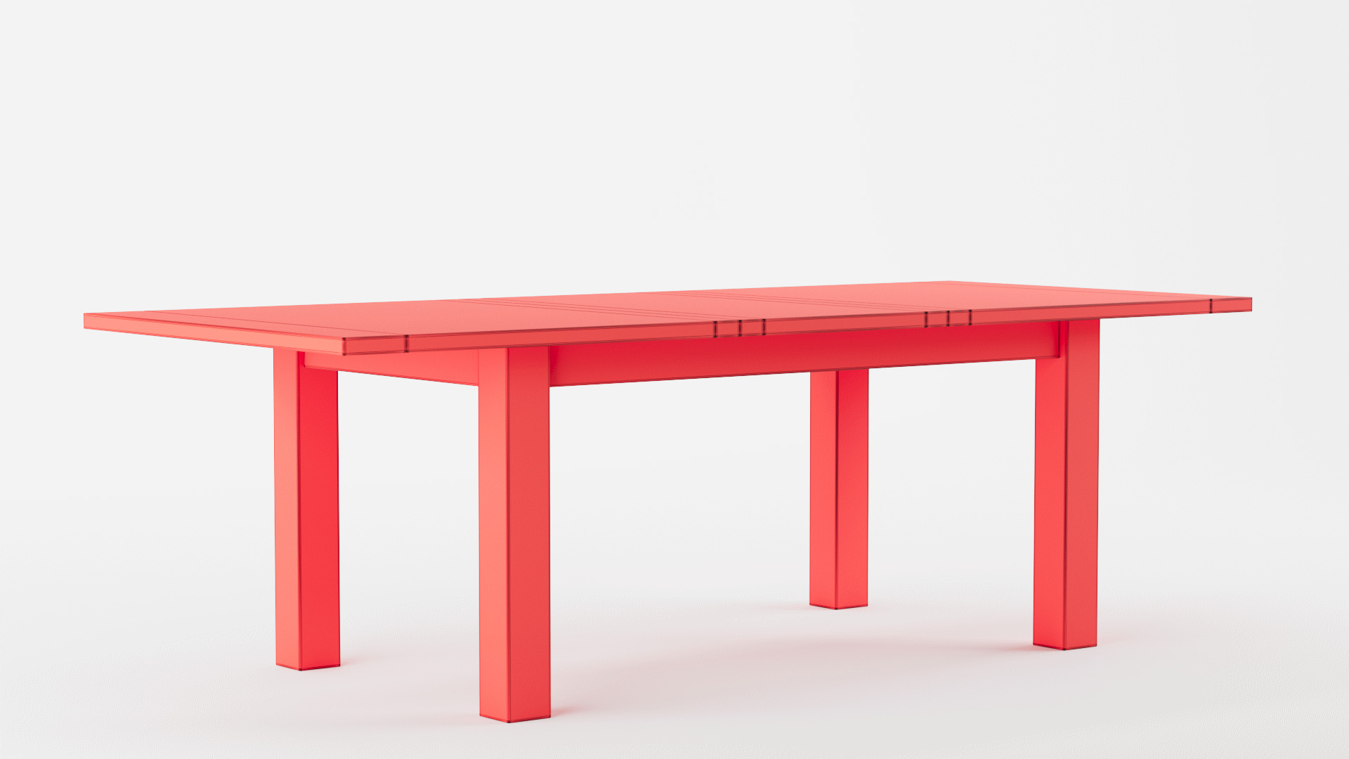 Egremt Driftwood Extendable Solid Wood Dining Table 3D model_10