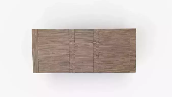 Egremt Driftwood Extendable Solid Wood Dining Table 3D model 7