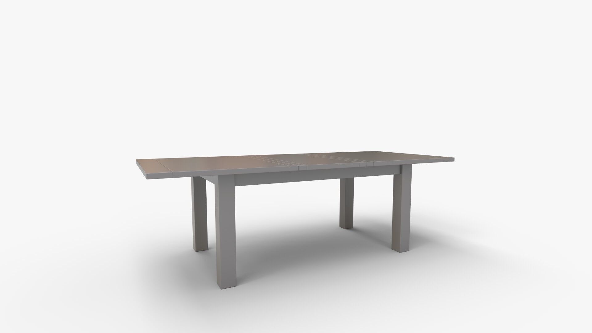 Egremt Driftwood Extendable Solid Wood Dining Table 3D model_8