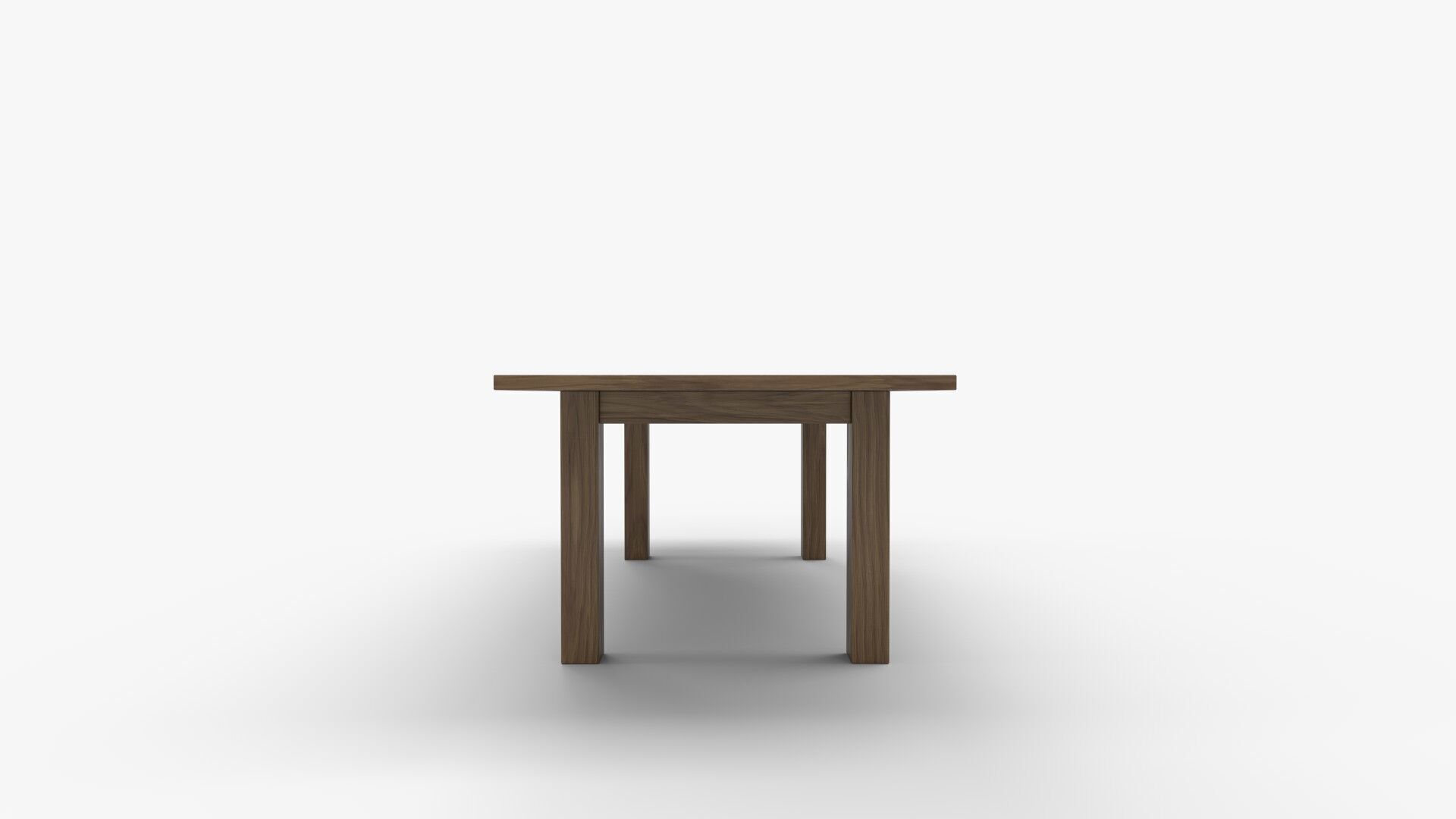Egremt Driftwood Extendable Solid Wood Dining Table 3D model_2