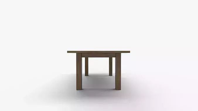 Egremt Driftwood Extendable Solid Wood Dining Table 3D model 3