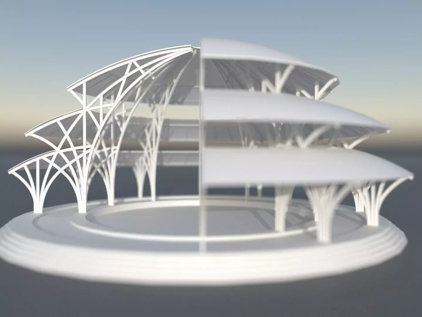 3D Model of Metal Structure Frame MK5 Low-poly 3D model