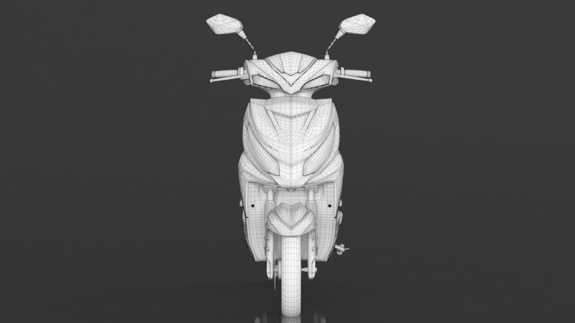 JOY E-BIKE Wolf High-Speed Electric Scooter Low-poly 3D model_32